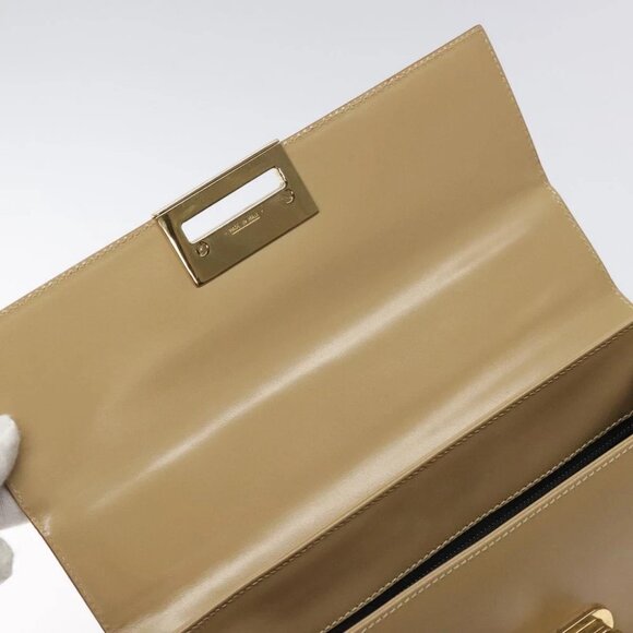 Salvatore Ferragamo Gancini Hand Bag Leather Beige Gold - Picture 9 of 16